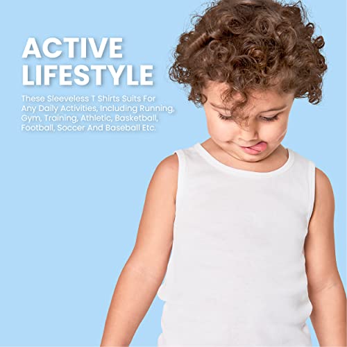 Studio 3 Little/Big Boys 5 Pack Rib Knit Tank Tops (14-16) Multi - Image 5
