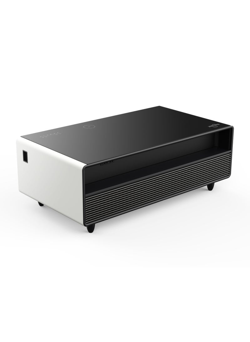 STAR TRACK 135L Smart Touch Table Fridge with Compressor Cooling, Dual Doors, Wireless & USB Charging, Bluetooth Surround Speakers, LED Control Panel, for Home, Bedroom, Office 135 L ST-TMT-135L(PW) Pearl White - Image 4