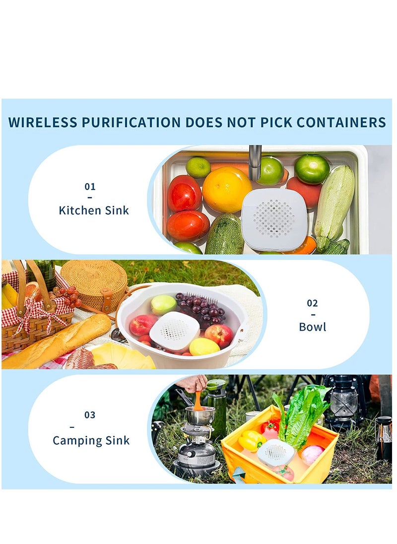 Excefore - Fruit and Vegetable Washing Machine, USB Wireless Fruit Purifier, Portable Ultrasonic Food Washing Cleaner, Kitchen Gadget Food Purifier for Deep Cleaning Fruits, Vegetables, Rice, Tableware - Image 1