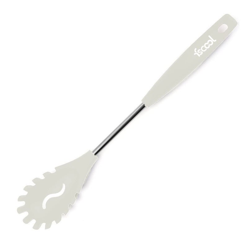 FS COOL FS COOL Pasta Fork Stainless Steel Spaghetti Server Steel Slotted Pasta Spoon Pasta Fork Pasta Server 40 CMKhakhi Set of 1  - Image 1