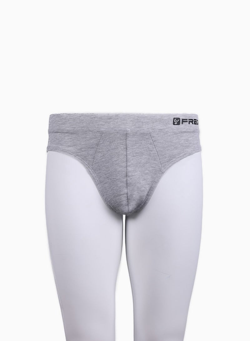 FREDDY BASIC PIAZZATO Brief - Grey | 100% Cotton Men's Brief - Image 1