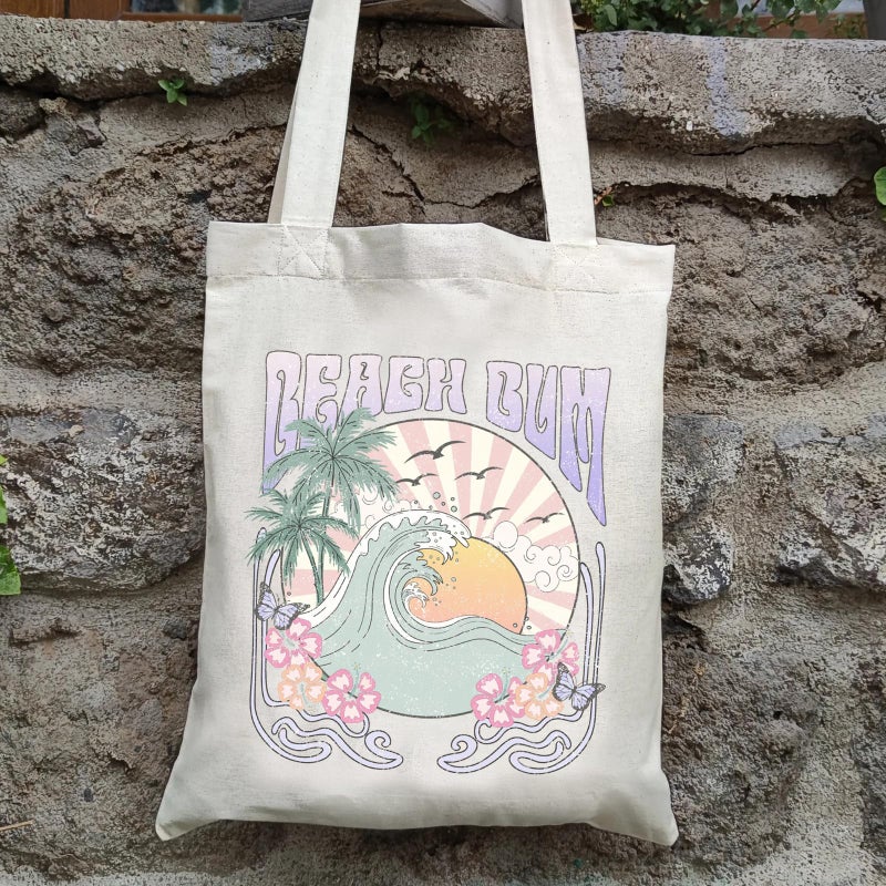 Kimoli Canvas Tote Bag Aesthetic Cute Beach Bag Reusable Grocery Shopping Bags Totes for Women Inspirational DM12C - Image 4