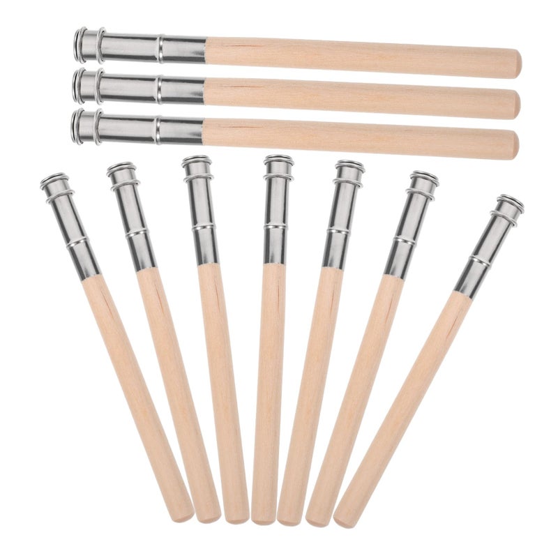 Wooden Pencil Extender Holder 10 Pack for Lengthening Art Sketching Crayons - Image 2