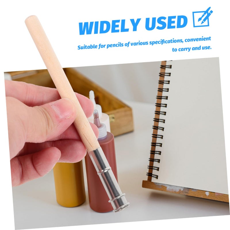 Wooden Pencil Extender Holder 10 Pack for Lengthening Art Sketching Crayons - Image 4