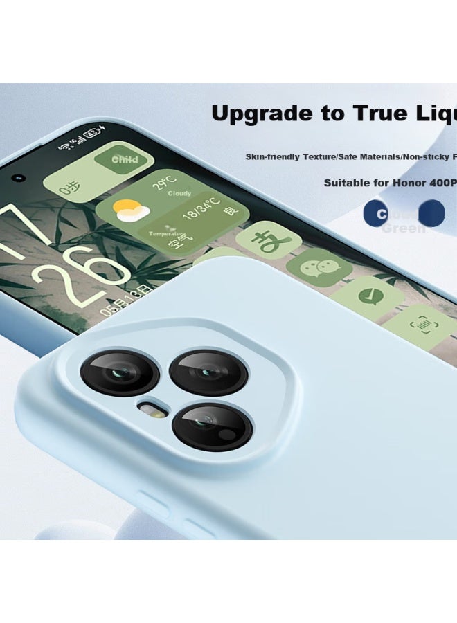 Shangsu Liquid Silicone Soft Case For Honor 400pro, Full Protection Cover For Huawei Honor 400pro, Anti-drop, Simple And Elegant Design, Cloud Green