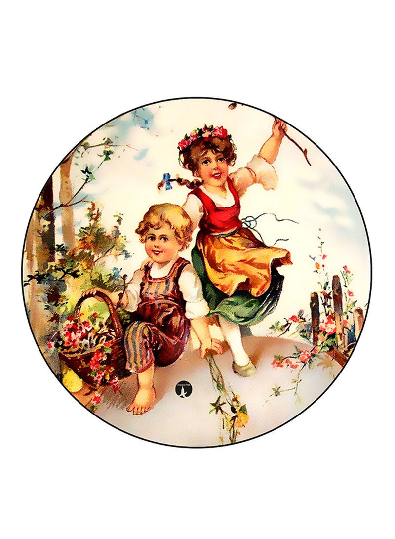 RKN Vintage Art Printed Large Pin Multicolour - Image 2