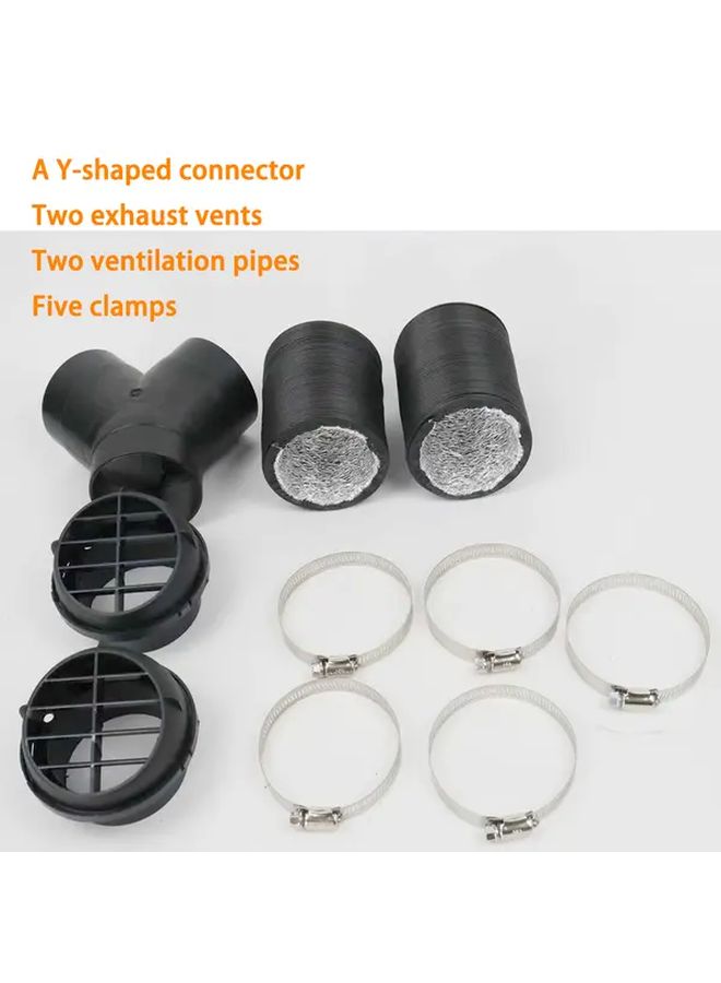 Universal Car Diesel Parking Heater Kit 5KW 8KW A Set Vent Outlets Ducting - Image 1