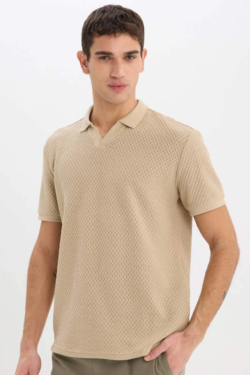 ديفاكتو Regular Fit Short Sleeve Polo T-Shirt