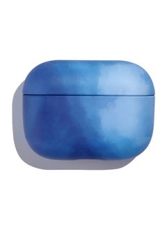 Case Cover For AirPods 3 Ink Painting Water Sticker PC Earphone Case Sea Blue