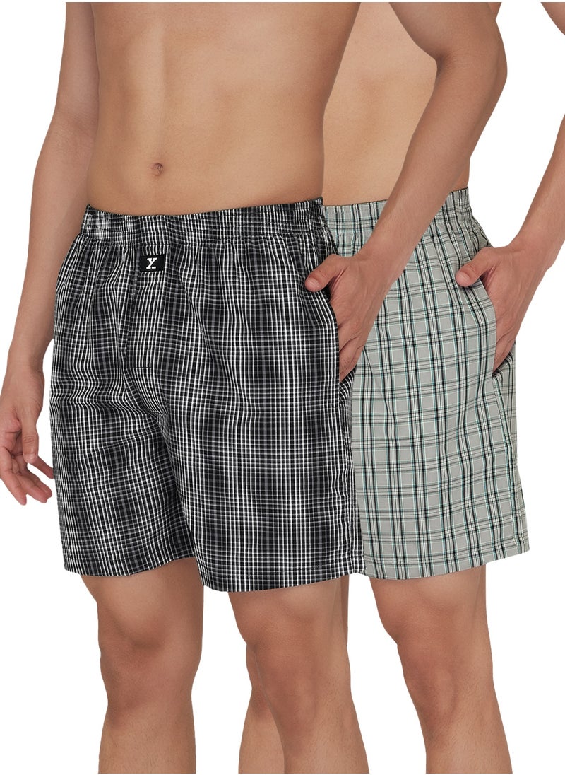 XYXX IntelliEaze Super Combed Cotton Boxer Shorts for mens pack of 2  - Image 1