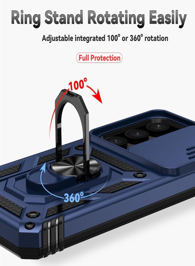 PUSHIMEI Samsung Galaxy S25 Plus Case with Slide Camera Cover, HD Screen Protector, Military Grade Drop Tested, Magnetic Ring Holder, Kickstand Protective Case for Galaxy S25+ Plus 5G 2025 - Image 5