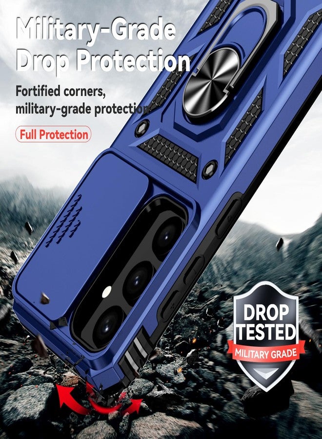 PUSHIMEI Samsung Galaxy S25 Plus Case with Slide Camera Cover, HD Screen Protector, Military Grade Drop Tested, Magnetic Ring Holder, Kickstand Protective Case for Galaxy S25+ Plus 5G 2025 - Image 4