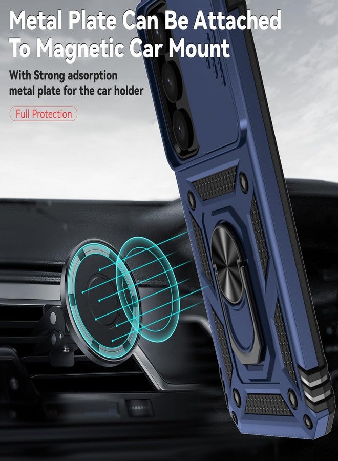PUSHIMEI Samsung Galaxy S25 Plus Case with Slide Camera Cover, HD Screen Protector, Military Grade Drop Tested, Magnetic Ring Holder, Kickstand Protective Case for Galaxy S25+ Plus 5G 2025 - Image 2