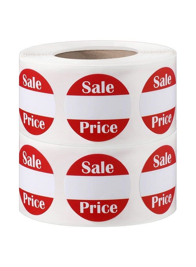Tenare 1000 Pcs Garage Sale Price Labels Yard Sale Stickers 0.87 Inches Round Red Adhesive Discount Stickers Price Retail Stickers For Retail Store - Image 1