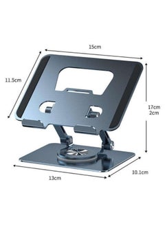 DUSALA 360° Rotating Tablet Stand – Adjustable Height Foldable Metal Alloy Tablet Holder for Desk Use – Ergonomic Bracket Compatible with iPad, Android Tablets & Smartphones – Sturdy Desktop Stand for Office, Study, or Video Calls – Universal Compatibility  - Image 5