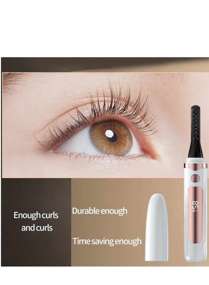 Excefore Electric Eyelash Curler, Portable Heated Eyelash Curlers, Quick Natural Curling 24H Long Lasting Eyelash Curlers, LED Display 4 Temp Settings, Suitable for Makeup Tool for Girls - Image 3