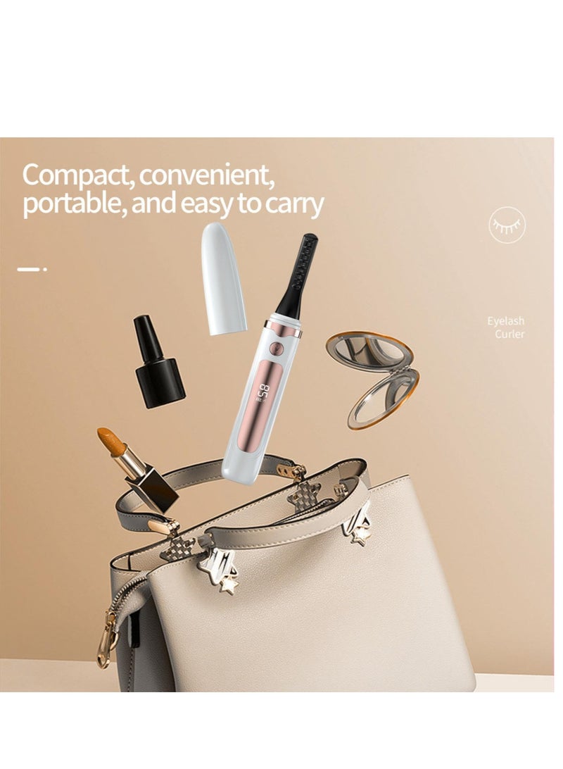 Excefore Electric Eyelash Curler, Portable Heated Eyelash Curlers, Quick Natural Curling 24H Long Lasting Eyelash Curlers, LED Display 4 Temp Settings, Suitable for Makeup Tool for Girls - Image 4