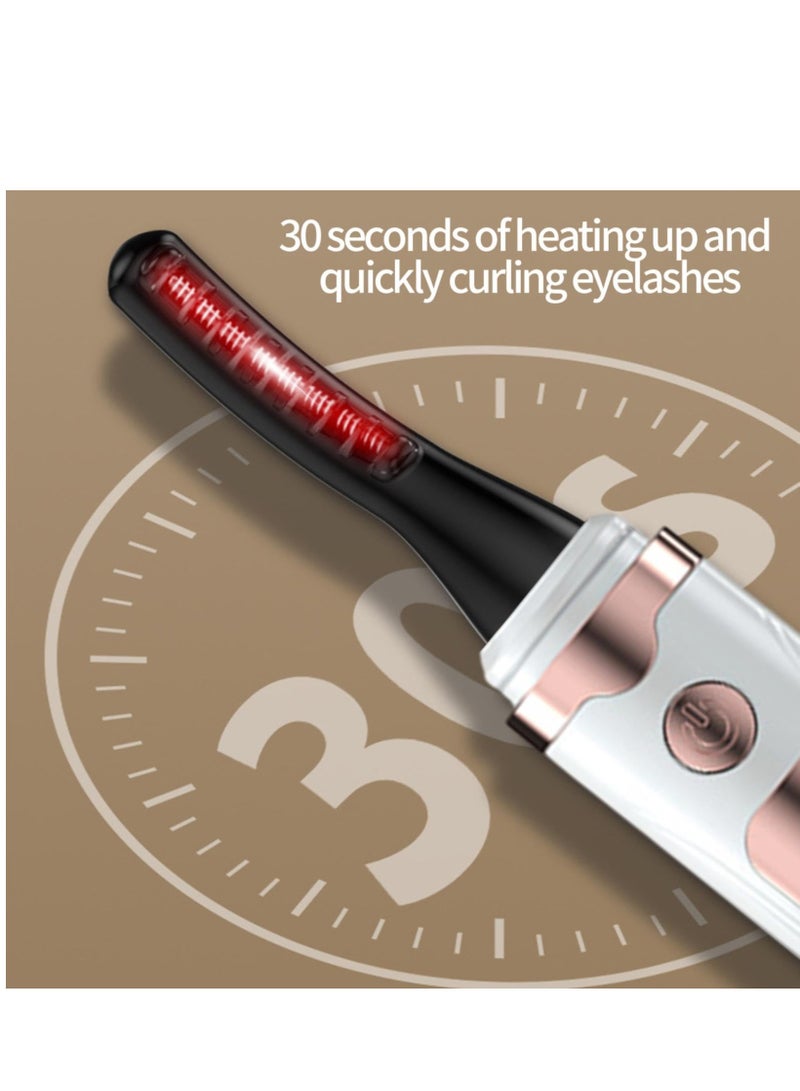 Excefore Electric Eyelash Curler, Portable Heated Eyelash Curlers, Quick Natural Curling 24H Long Lasting Eyelash Curlers, LED Display 4 Temp Settings, Suitable for Makeup Tool for Girls - Image 2