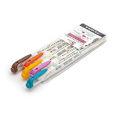 Zebra Pen Mildliner DualEnded Brush Pens Warm Color Palette 5 Assorted Colors Brush and Fine Tips No BleedThrough WaterResistant Ink for Calligraphy Journaling Planners 5Pack 79305 - Image 3