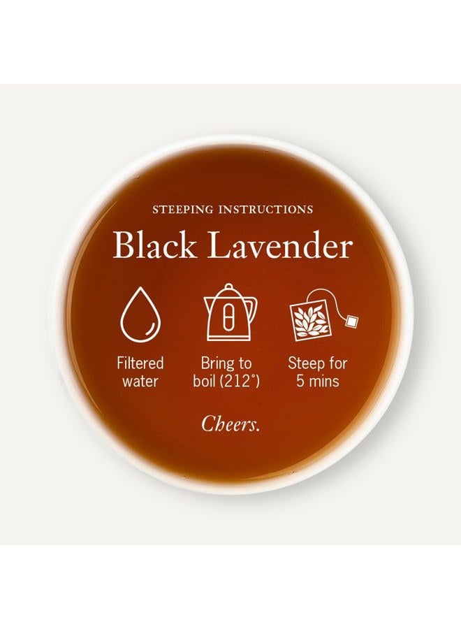 STEVEN SMITH TEAMAKER Smith Teamaker Black Lavender No. 14, Caffeinated, Sugar-Free, Organic, Sustainably Grown Full Leaf Black Tea Bags, 15 Sachets, 1.32oz each  - Image 5