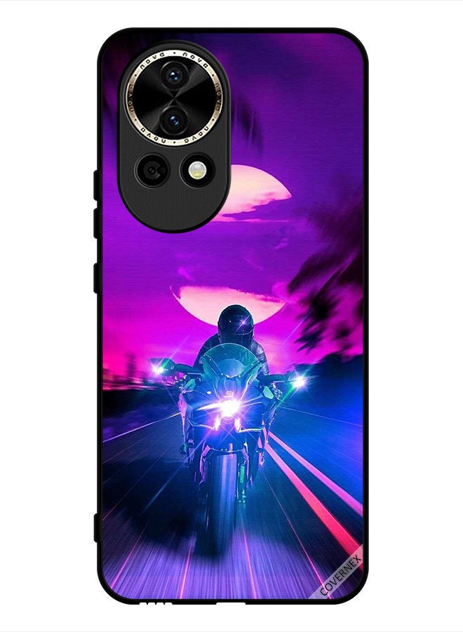 Protective Case Cover For Huawei nova 12 Man On Bike Wallpaper