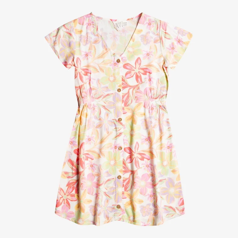 Roxy Another Song Buttoned Skater Dress Girl's 4-16 - Kids