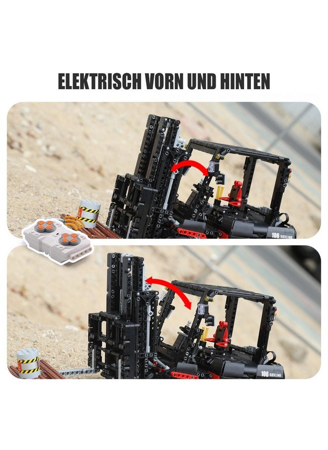 mould king 13106 Forklift Truck Building Block Kit, Moc Remote Control Heavy-Duty Shelf Lifted Truck Model Toy, Gift Toys For Kids Age 8+/ Adult (1,719 Pieces)  - Image 3