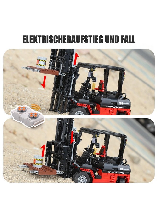 mould king 13106 Forklift Truck Building Block Kit, Moc Remote Control Heavy-Duty Shelf Lifted Truck Model Toy, Gift Toys For Kids Age 8+/ Adult (1,719 Pieces)  - Image 2