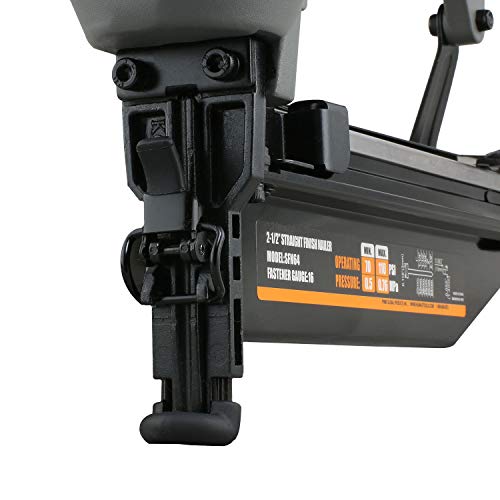 NuMax SFN64 Pneumatic 16-Gauge 2-1/2" Straight Finish Nailer - Image 3