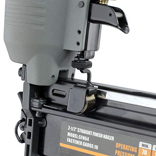 NuMax SFN64 Pneumatic 16-Gauge 2-1/2" Straight Finish Nailer - Image 4