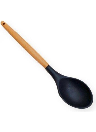 Kosova - Kosovo Bamboo Silicone Spoon Black SLK-205 - Image 1