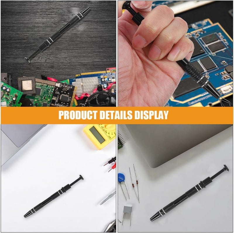 2pcs Electronic Screw Grabber Claw Tool for Small Parts Pickup, Ic Chip Puller Precision Reacher Tool, Black Grabber Suitable for Electronics Assembly and Repair - Image 2