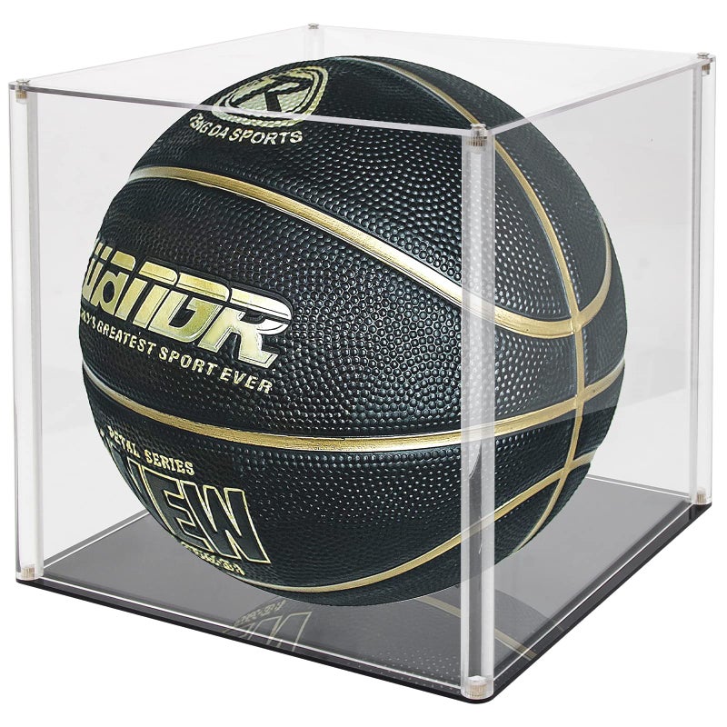 Boyistar Sport Ball Display Case Newest Design Boyistar 100 Sturdy Basketball Acrylic Display Box Football Protection Case Clear Showcase for Soccerball Volleyball Memorabilia Box 11x11x11