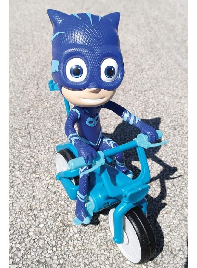 IMC Toys PJ Masks RC Catboy Wheelie Bike — Remote Control Motorcycle with 360° Spins, Working Front Light & Catboy Figure for Toddlers Age 2+ (35 cm) - Image 3