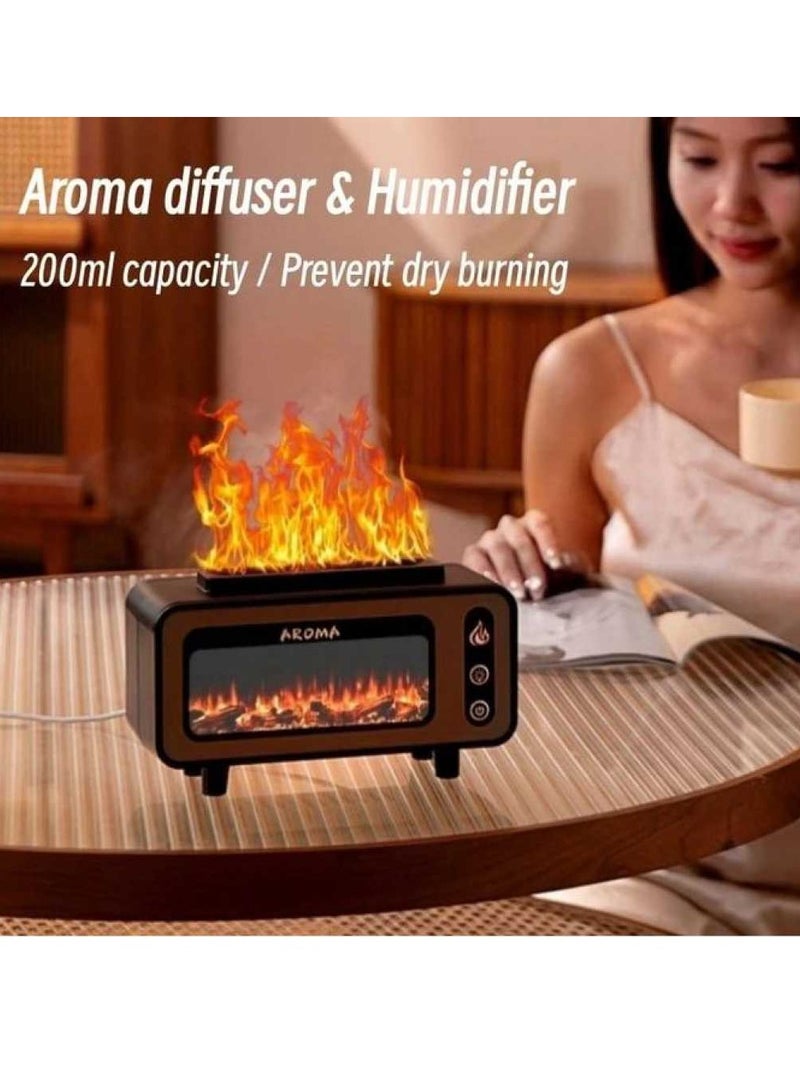 Aroma Vintage Fireplace LED Ultrasonic Aroma Diffuser - Image 2