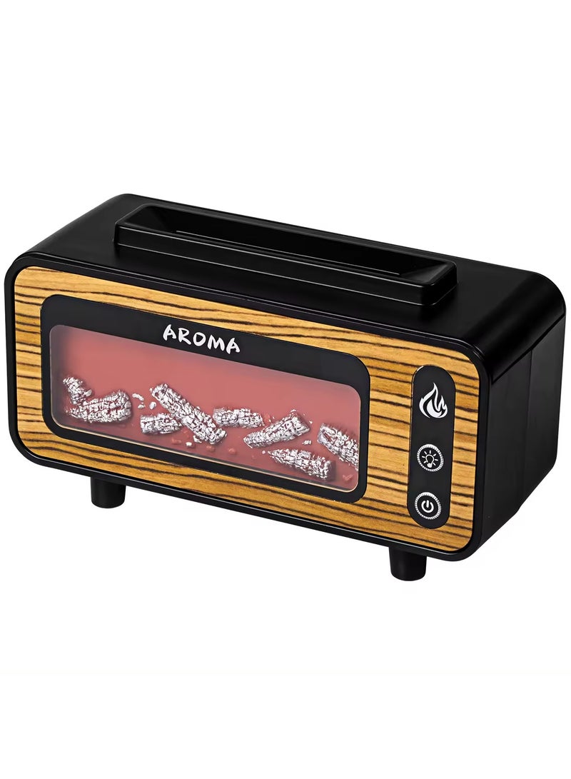 Aroma Vintage Fireplace LED Ultrasonic Aroma Diffuser - Image 1
