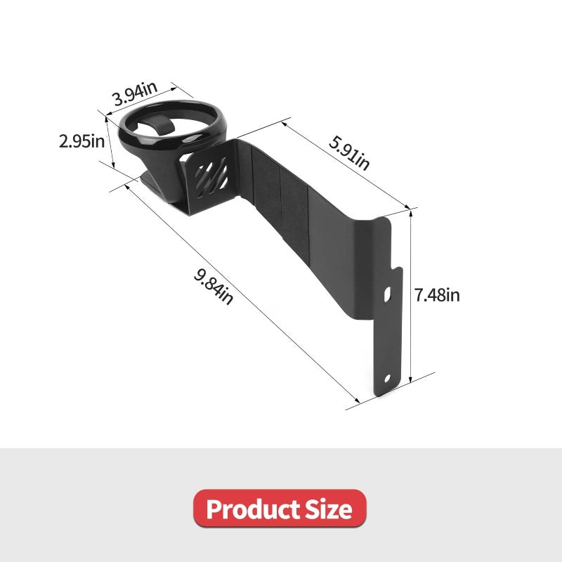Jimen 1PC Door Drink Cup Holder Fit for Jeep Wrangler TJ 1997-2006, Driver Side - Image 3