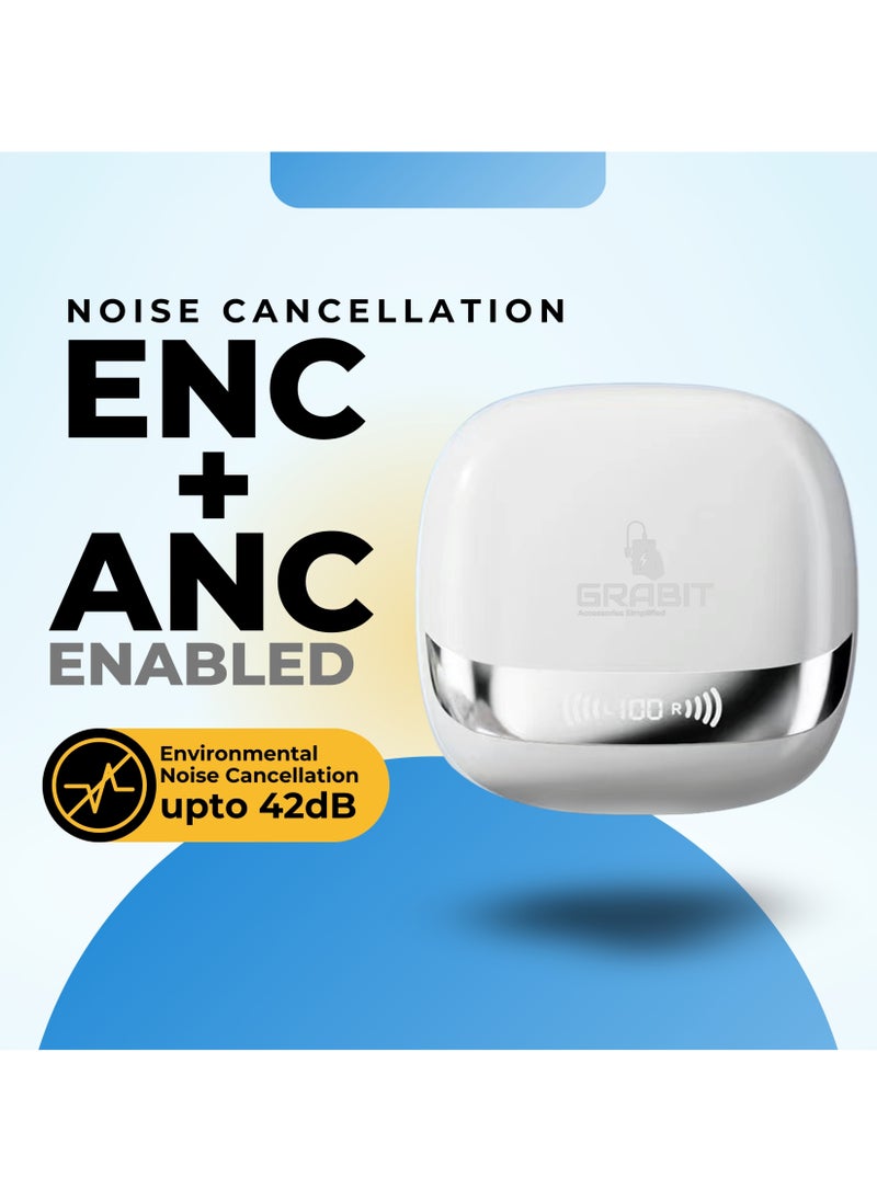 GTUNES-HARMONY True Wireless Earbuds – 42dB ANC, Quad-Mic, 6H Playtime, Premium Sound, Fast Charging