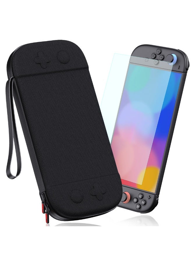 ألعاب ستارترك حقيبة حمل لوحدة تحكم نينتندو سويتش 2 2025، حقيبة حمل لوحدة تحكم سويتش 2 2025، حقيبة صلبة للسفر مع 12 فتحة لبطاقات الألعاب وواقي شاشة واحد، حقيبة حماية لوحدة تحكم سويتش 2 وملحقات الألعاب - Image 1