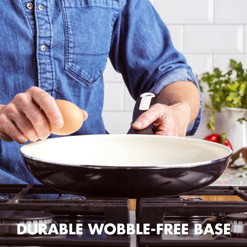 GreenPan Rio Healthy Ceramic Nonstick 12" Frying Pan Skillet, PFAS-Free, Dishwasher Safe, Black - Image 4