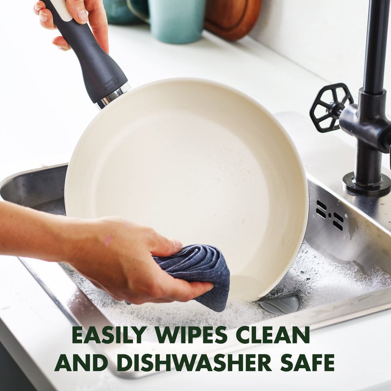 GreenPan Rio Healthy Ceramic Nonstick 12" Frying Pan Skillet, PFAS-Free, Dishwasher Safe, Black - Image 3