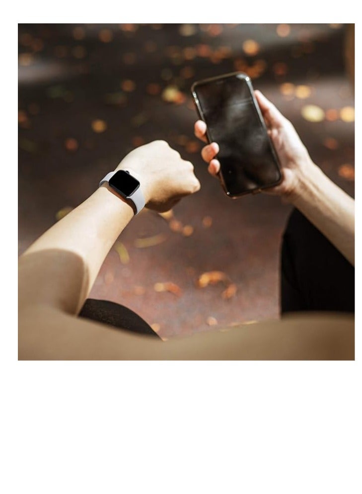 Strap Silicone Band For Apple Watch 45mm / 44mm / 42mm /49mm Series 1/2/3/4/5/6/7/8/SE Replacement Strap Wristband Bracelet Compatible with 45 mm/ 44 mm / 42 mm/49mm - Image 2