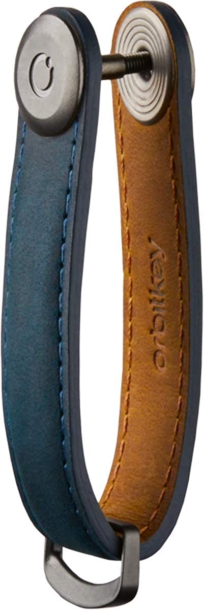 Orbitkey Orbitkey Crazy Horse Leather Key Organizer | Holds up to 7 Keys, Marine Blue  - Image 2