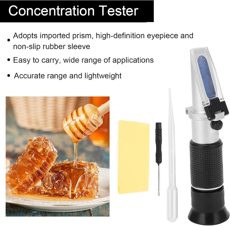 Concentration Tester, 28-62% brix Sugar Refractometer Refractometer with Screwdriver for Household for Food Industry for Agricultural - Image 4