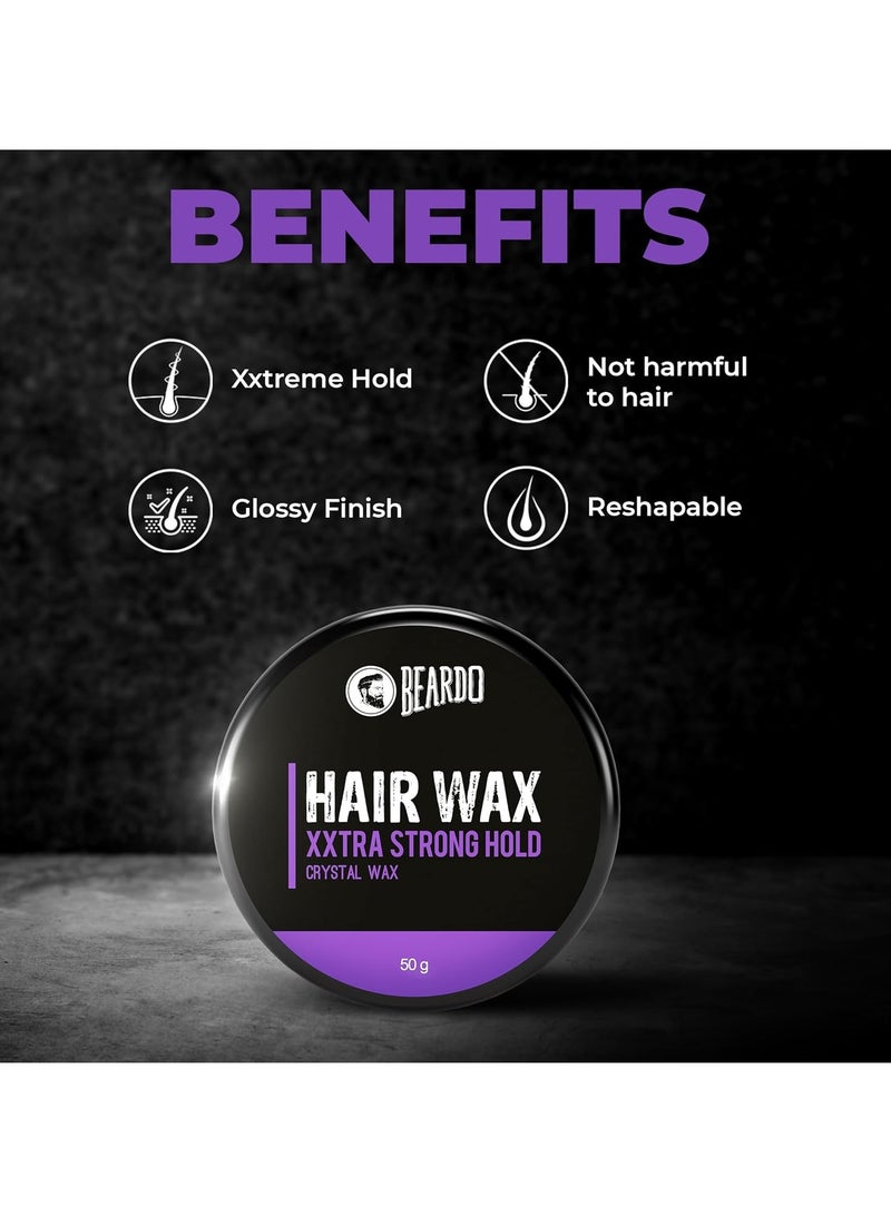بيردو شمع الشعر بيردو اكسترا سترونج هولد، 50 جم | شمع كريستال للشعر للرجال | شمع الشعر للرجال | شمع تصفيف الشعر للحصول على لمسة نهائية لامعة ولامعة | شمع تثبيت قوي جدًا - Image 4