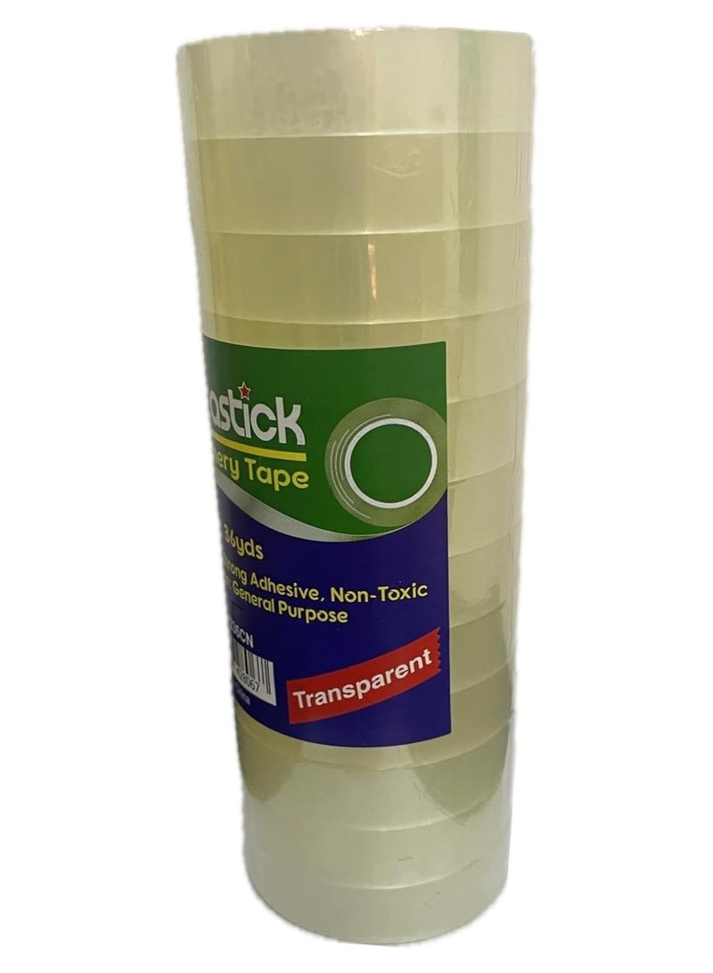 Fantastick Clear Tape 1/2" x 36yards, 40mic - 12 Pieces - Image 2