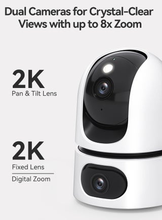 Indoor Security Camera,Two lens resolution total 6MP, AI Human & Pet Detection，Smart Tracking, Smart Color Night Vision,Privacy Mode, Active Deterrence with 2-Way Talk,Ranger Dual 6MP - view 4