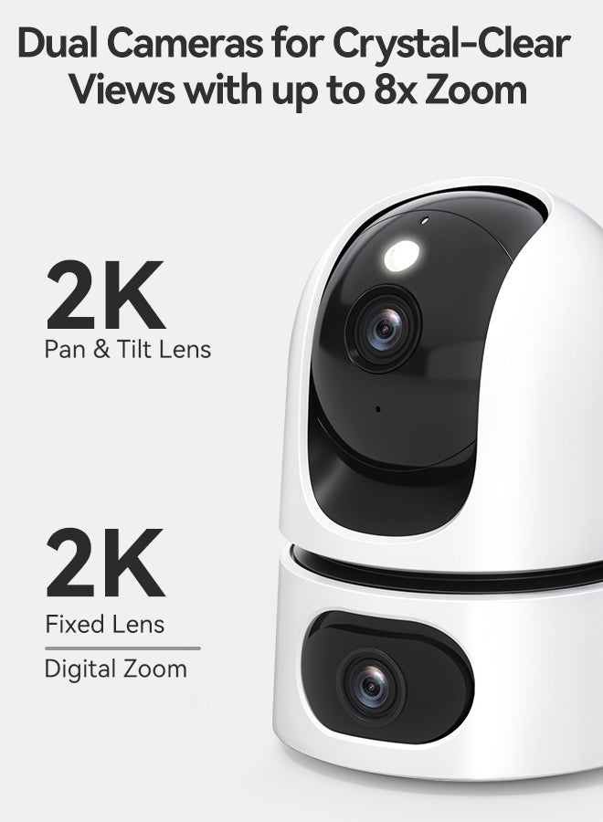 IMOU Indoor Security Camera,Two lens resolution total 6MP, AI Human & Pet Detection，Smart Tracking, Smart Color Night Vision,Privacy Mode, Active Deterrence with 2-Way Talk,Ranger Dual 6MP - Image 4