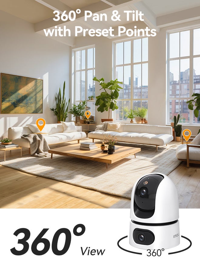 IMOU Indoor Security Camera,Two lens resolution total 6MP, AI Human & Pet Detection，Smart Tracking, Smart Color Night Vision,Privacy Mode, Active Deterrence with 2-Way Talk,Ranger Dual 6MP - Image 3