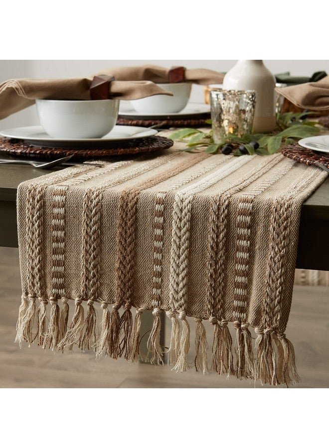 DII CAMZ38883 Stone Braided Stripe Table Runner 15 x 72 - Image 5